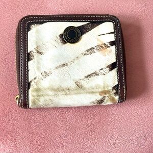 Coach wallet zebra print 1941 a little beaten up
